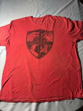 Game Of Thrones Crest T-Shirt Red Graphic Tee